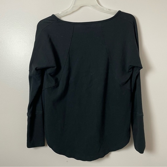 Lucky Brand Boho Thermal Shirt | Size Large | Black - Picture 5 of 9